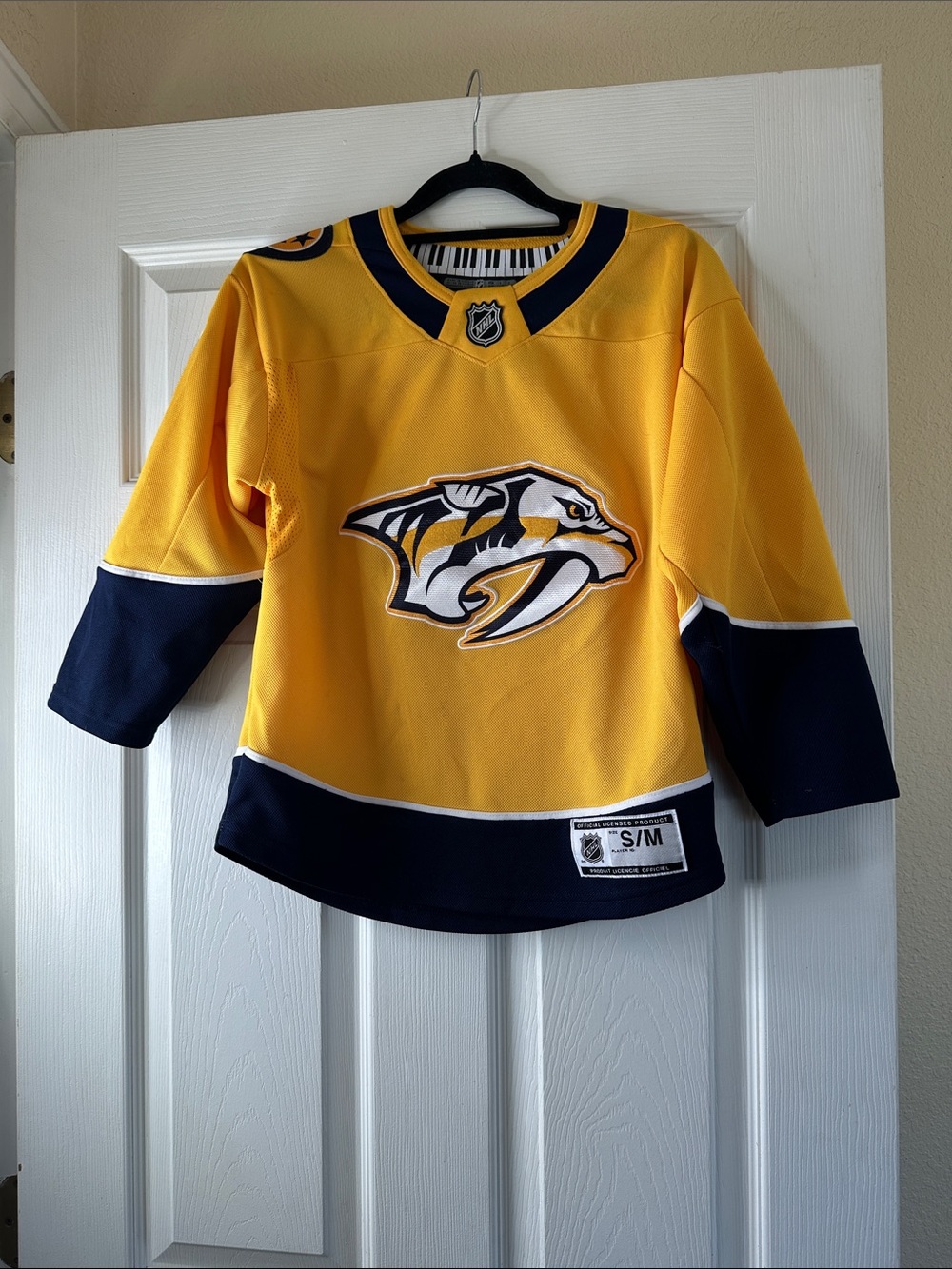 Nashville Predators Youth Gold & Navy Hockey Jersey - S/M